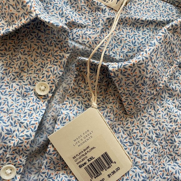 NWT Faherty Short Sleeve Playa Shirt XXL - Picture 3 of 5